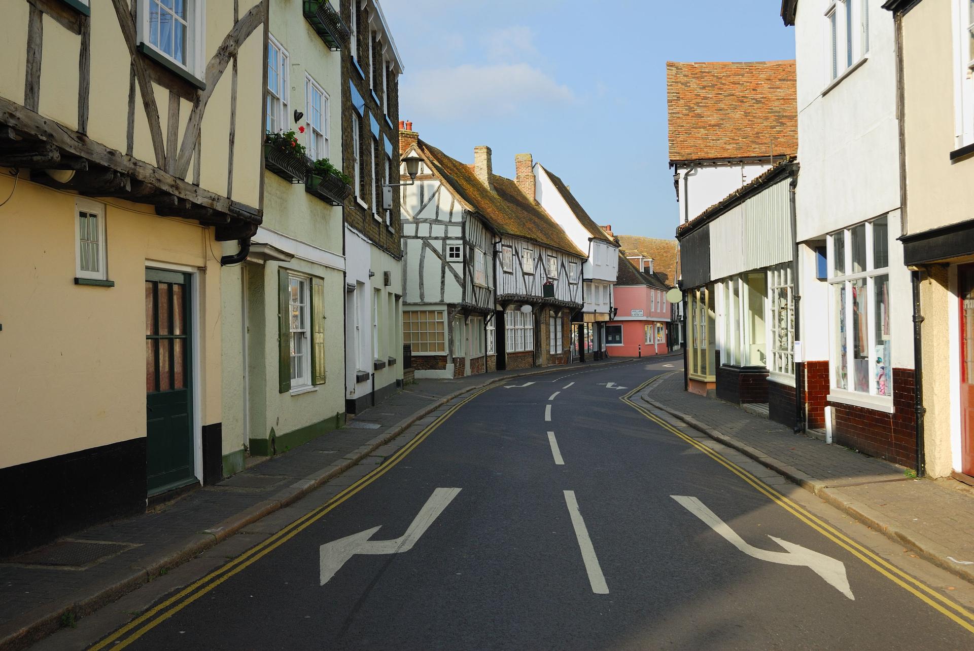 Old street with traditional buildings