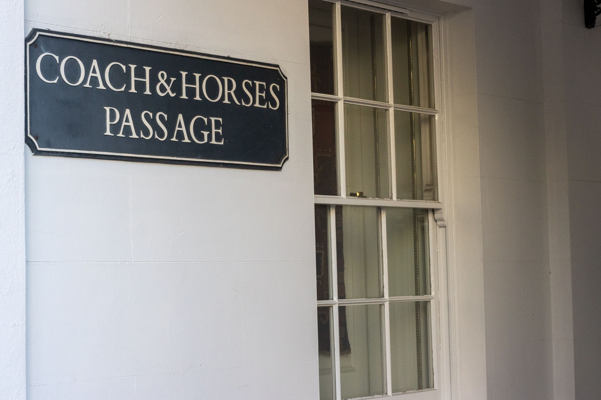 Coach & Horses Passage at The Pantiles of Royal Tunbridge Wells in Kent, England